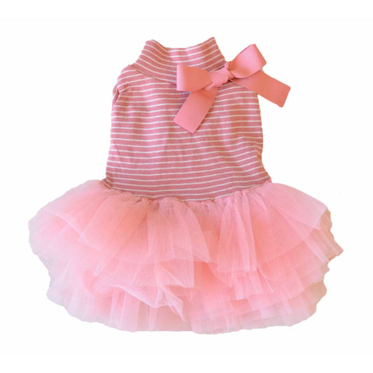 Stripe Tutu Dress Pink