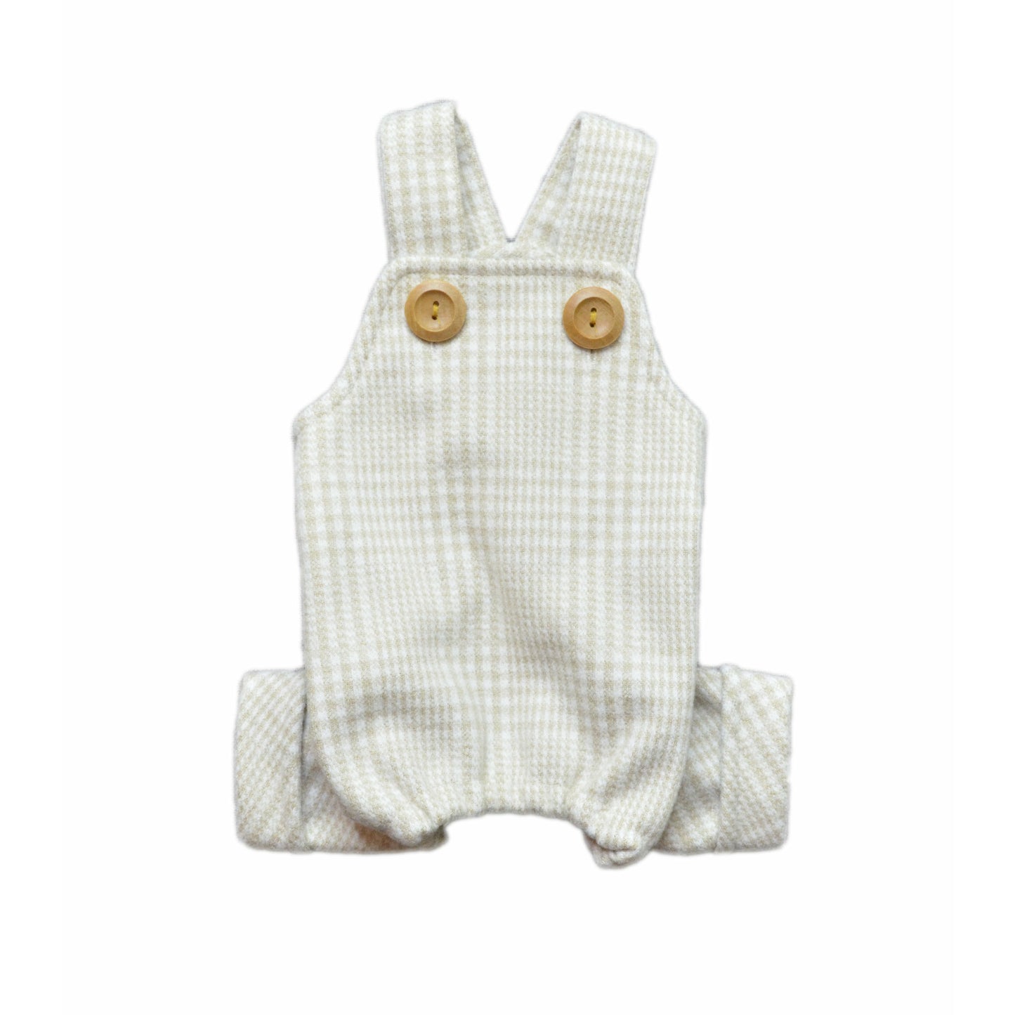 Wool Checker Overalls Ivory
