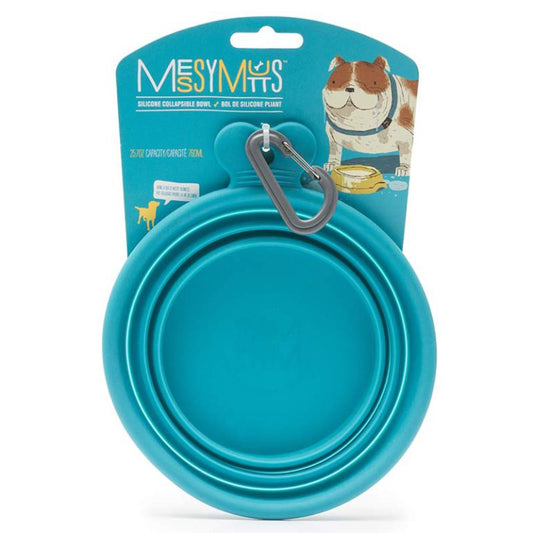 Collapsible Dog Water Bowl Blue