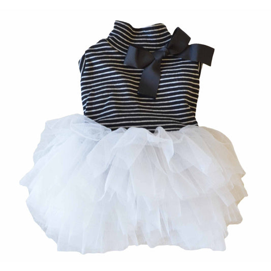 Stripe Tutu Dress Black/White