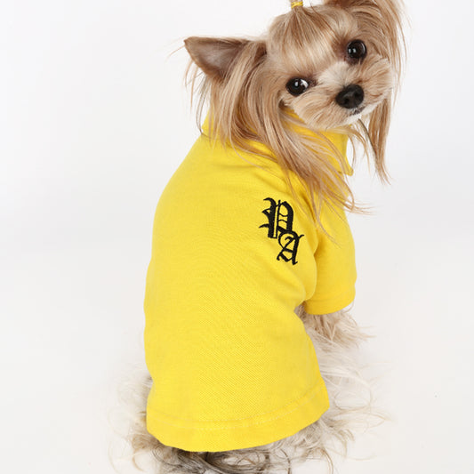 Dog Polo Shirt Yellow