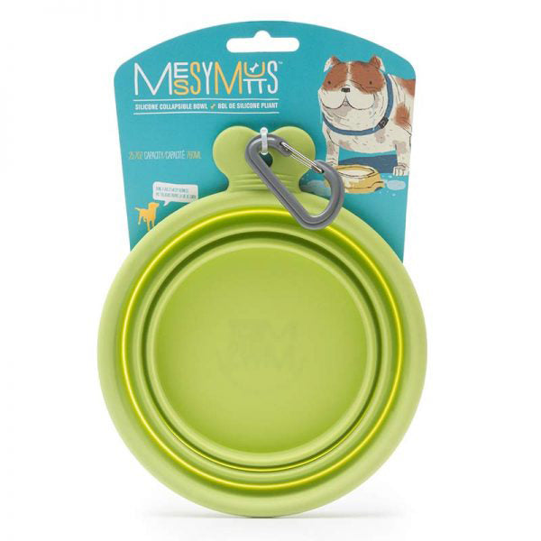 Collapsible Dog Water Bowl Green
