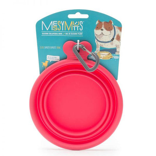 Collapsible Dog Water Bowl Red