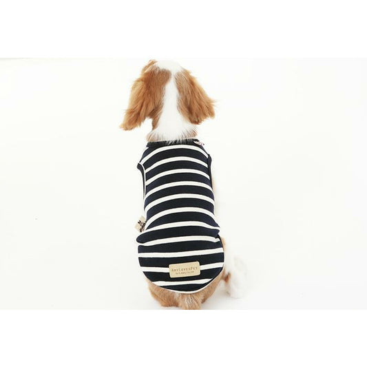 Sleeveless Seinashi Dog T-Shirt Navy